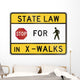 Stop For Pedestrians - Maryland Wall Decal