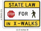 Stop For Pedestrians - Maryland Wall Decal