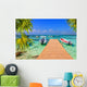Wooden Pier and Fishing Wall Decal