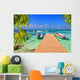 Wooden Pier and Fishing Wall Decal