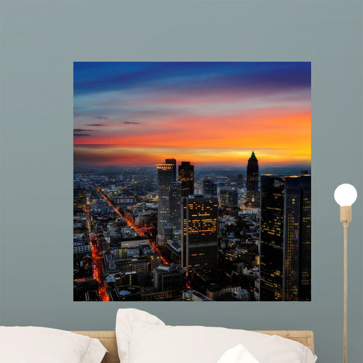 Frankfurt at Night Wall Mural