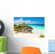 God of Winds Temple on turquoise Caribbean sea. Tulum, Mexico Wall Mural