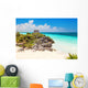 God of Winds Temple on turquoise Caribbean sea. Tulum, Mexico Wall Mural
