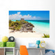 God of Winds Temple on turquoise Caribbean sea. Tulum, Mexico Wall Mural