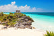 God Of Winds Temple On Turquoise Caribbean Sea. Tulum, Mexico Wall Decal