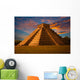 El Castillo of Chichen Itza, mayan pyramid in Yucatan, Mexico Wall Mural