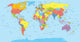 World Map With Countries, Country And City Names Wall Decal