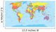 World map with countries, country and city names Wall Mural