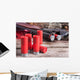 12 gauge shotgun shells with shotgun on wood surface Wall Mural