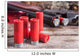 12 gauge shotgun shells with shotgun on wood surface Wall Mural