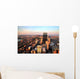 Aerial view of Boston at sunset Wall Mural