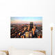 Aerial view of Boston at sunset Wall Mural