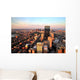 Aerial view of Boston at sunset Wall Mural