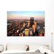Aerial view of Boston at sunset Wall Mural