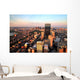 Aerial view of Boston at sunset Wall Mural