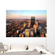 Aerial view of Boston at sunset Wall Mural