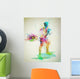 Abstract tennis player Wall Mural