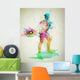 Abstract tennis player Wall Mural