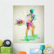 Abstract tennis player Wall Mural