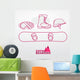 snowboard stuff Wall Decal