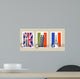 Three Postmarks with Sights Wall Decal
