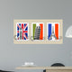 Three Postmarks with Sights Wall Decal