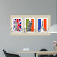 Three Postmarks with Sights Wall Decal