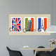 Three Postmarks with Sights Wall Decal