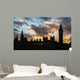 Westminster palace and Big Ben in London at sunset Wall Mural