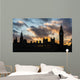 Westminster palace and Big Ben in London at sunset Wall Mural