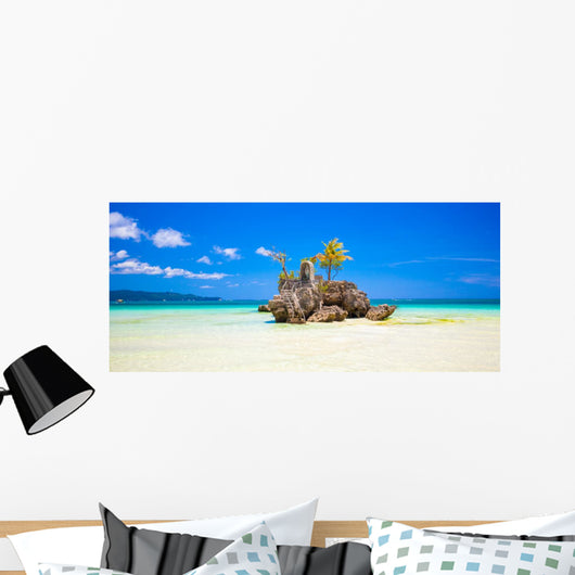 Willy's rock on island Boracay, Philippines Wall Mural