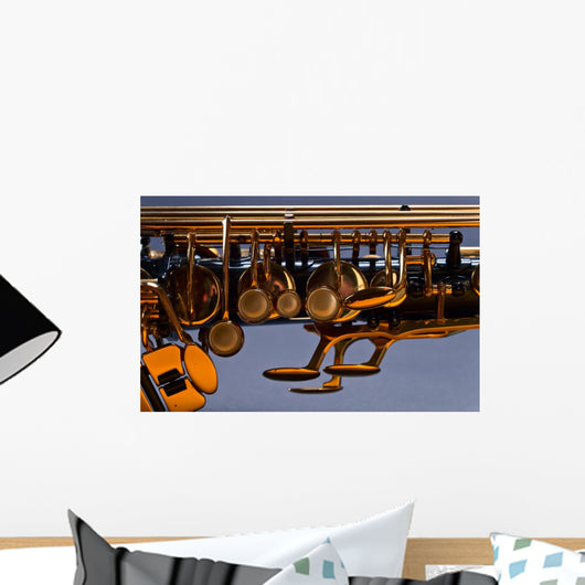 old  black saxophone Wall Mural