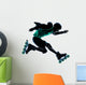 man Roller Skater inline  Roller Blading silhouette Wall Decal