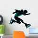 man Roller Skater inline  Roller Blading silhouette Wall Decal