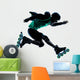 man Roller Skater inline  Roller Blading silhouette Wall Decal