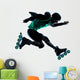 man Roller Skater inline  Roller Blading silhouette Wall Decal