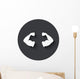 Grey Muscular icon Wall Decal