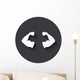 Grey Muscular icon Wall Decal