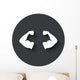 Grey Muscular icon Wall Decal