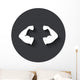 Grey Muscular icon Wall Decal