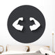 Grey Muscular icon Wall Decal