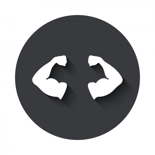 Grey Muscular Icon Wall Decal