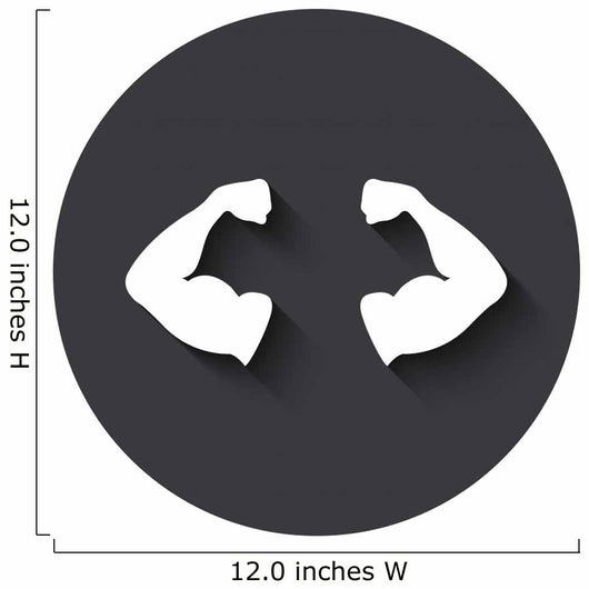 Grey Muscular icon Wall Decal