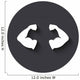 Grey Muscular icon Wall Decal