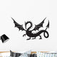 Western Dragon Silhouette Wall Decal