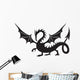 Western Dragon Silhouette Wall Decal