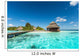 Beach Villas on small tropical island Wall Mural