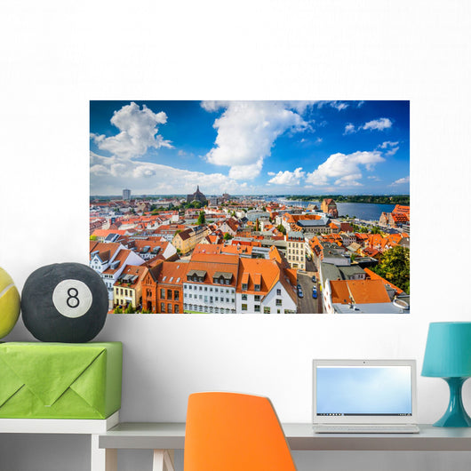 Rostock, Germany Skyline Wall Mural