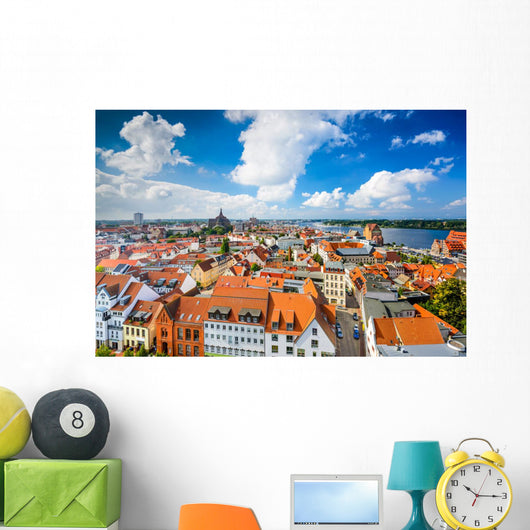 Rostock, Germany Skyline Wall Mural