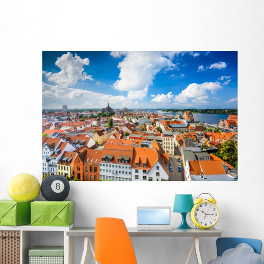Rostock, Germany Skyline Wall Mural